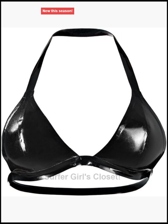 Other - Handmade Latex Bralette & Thong Set Glossy Lingerie 2 Piece